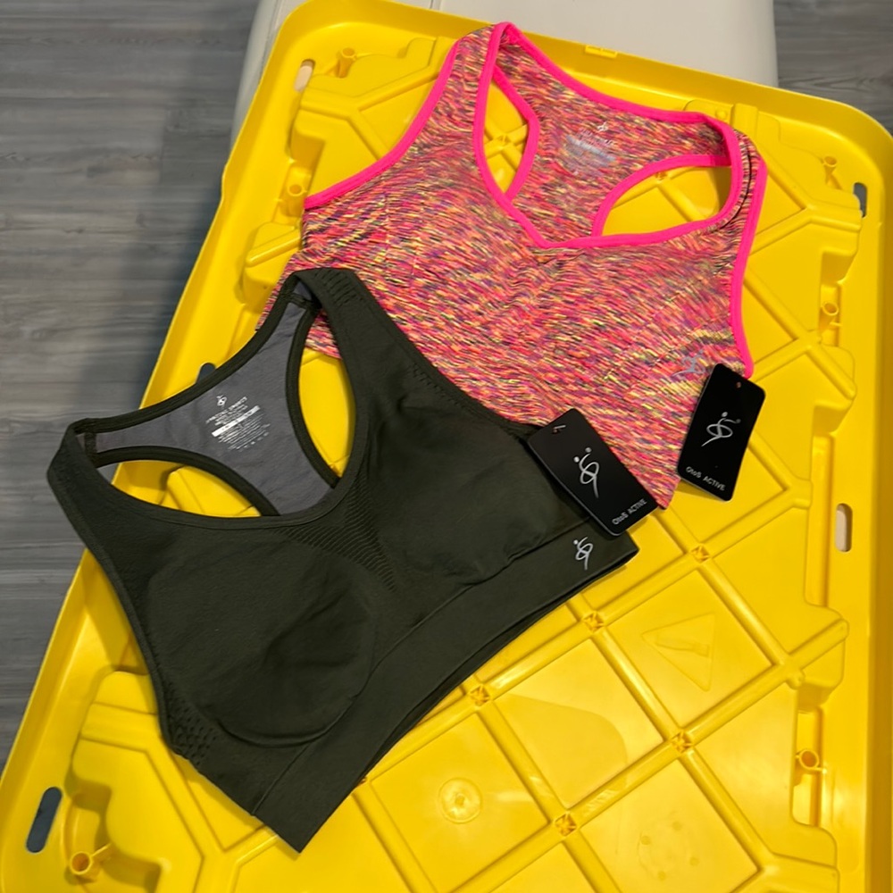 2 NEW- O to S Active Amazing Sports padded sorts bras